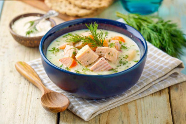 Финская сливочная уха из красной рыбы Финская сливочная уха из красной рыбы