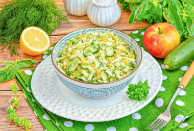 Салат с огурцами без майонеза Салат с огурцами без майонеза