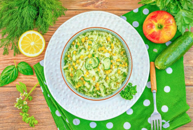 Салат с огурцами без майонеза Салат с огурцами без майонеза