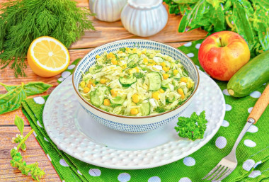 Салат с огурцами без майонеза Салат с огурцами без майонеза