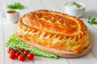 Кулебяка с рыбой из дрожжевого теста в духовке Кулебяка с рыбой из дрожжевого теста в духовке