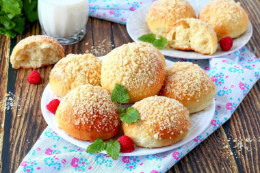 Сдобные булочки дрожжевые на молоке Сдобные булочки дрожжевые на молоке