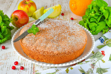 Шарлотка с апельсинами и яблоками в духовке Шарлотка с апельсинами и яблоками в духовке