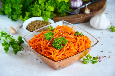 Морковь по корейски домашняя с приправой