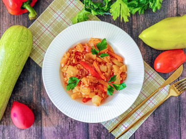 Овощное рагу из кабачков с рисом Овощное рагу из кабачков с рисом