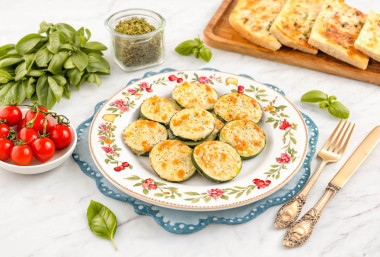 Кабачки с сыром в аэрогриле Кабачки с сыром в аэрогриле