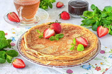 Постные блины на минералке Постные блины на минералке