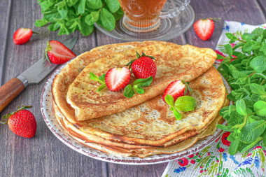 Постные блины на минералке Постные блины на минералке