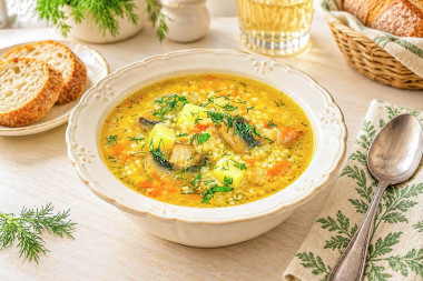 Суп из пшена с картошкой Суп из пшена с картошкой