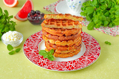 Венские вафли с творогом в вафельнице Венские вафли с творогом в вафельнице