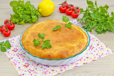 Заливной пирог с горбушей в духовке Заливной пирог с горбушей в духовке