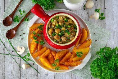 Грибы в сливочном соусе в духовке по-деревенски Грибы в сливочном соусе в духовке по-деревенски