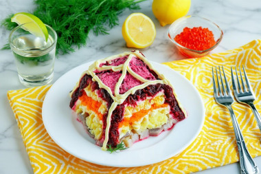 Селедка под шубой без лука Селедка под шубой без лука