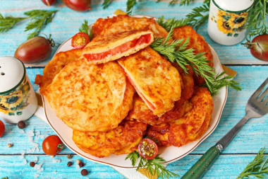 Помидоры в кляре с сыром Помидоры в кляре с сыром