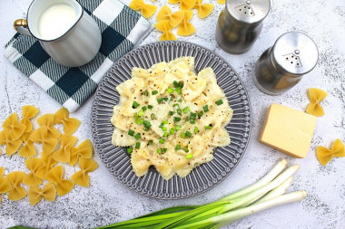 Макароны в соусе на молоке и сливочном масле с сыром Макароны в соусе на молоке и сливочном масле с сыром