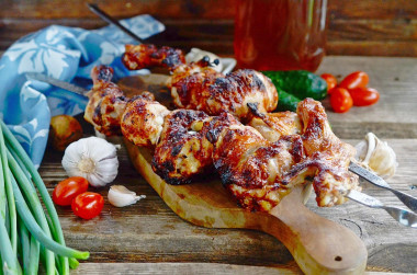 Куриный шашлык на мангале Куриный шашлык на мангале