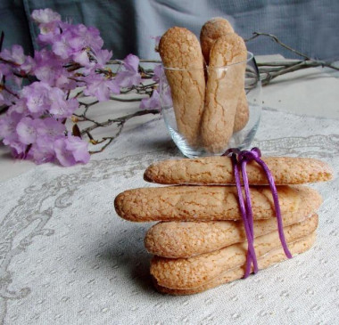 Бисквитное воздушное печенье Дамские пальчики без масла