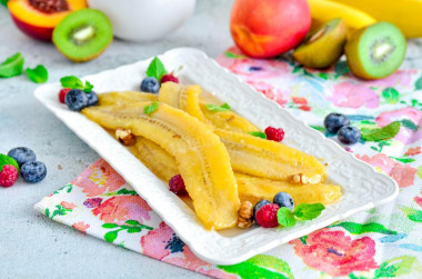 Жареные бананы на сковороде