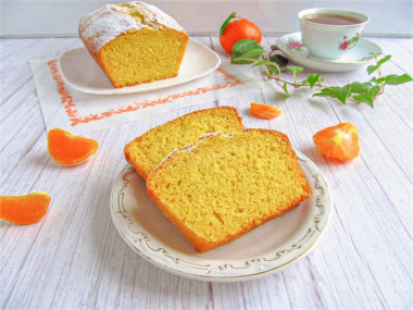 Мандариновый кекс с мандариновой цедрой Мандариновый кекс с мандариновой цедрой
