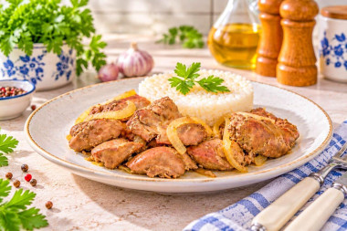 Печень в банке с луком в духовке Печень в банке с луком в духовке