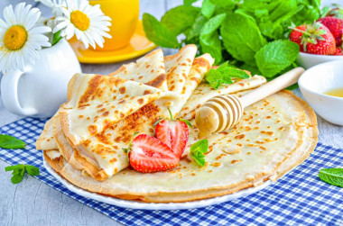 Блины на молоке с яйцами тонкие Блины на молоке с яйцами тонкие