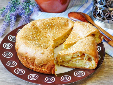 Пирог с курицей и сыром Пирог с курицей и сыром