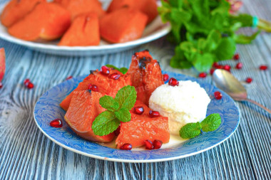 Тыква кусочками с сахаром в духовке Тыква кусочками с сахаром в духовке