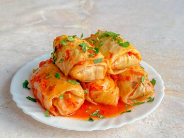 Голубцы на противне в духовке Голубцы на противне в духовке