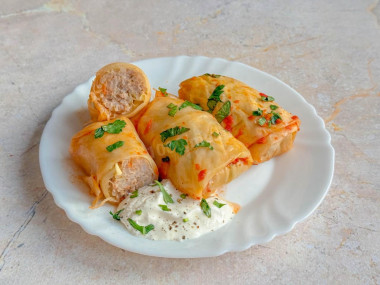 Голубцы на противне в духовке Голубцы на противне в духовке