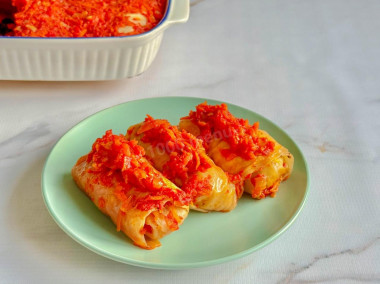 Голубцы на противне в духовке Голубцы на противне в духовке