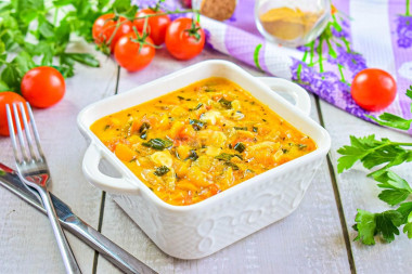Сметанная подливка с овощами Сметанная подливка с овощами