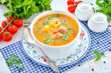 Суп из шеи индейки с рисом и картошкой Суп из шеи индейки с рисом и картошкой