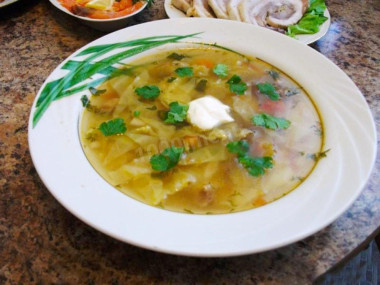 Щи без моркови с помидорами капустой картошкой и мясом Щи без моркови с помидорами капустой картошкой и мясом