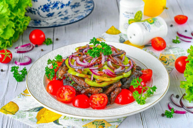 Салат с говядиной и помидорами Салат с говядиной и помидорами