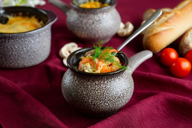 Жульен с креветками Жульен с креветками