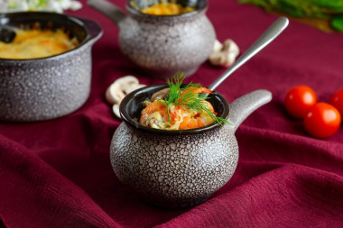 Жульен с креветками Жульен с креветками