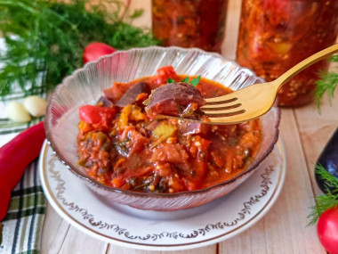 Салат Бакат из баклажан на зиму Салат Бакат из баклажан на зиму