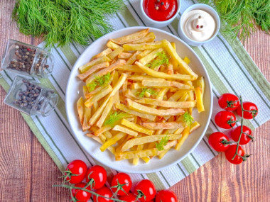 Замороженная картошка фри в аэрогриле Замороженная картошка фри в аэрогриле