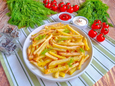 Замороженная картошка фри в аэрогриле Замороженная картошка фри в аэрогриле