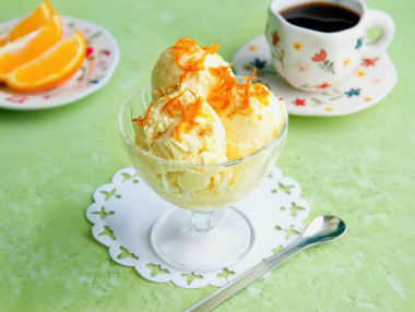 Апельсиновое мороженое с апельсинами Апельсиновое мороженое с апельсинами