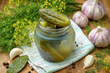 Соленые огурцы под капроновой крышкой на зиму Соленые огурцы под капроновой крышкой на зиму