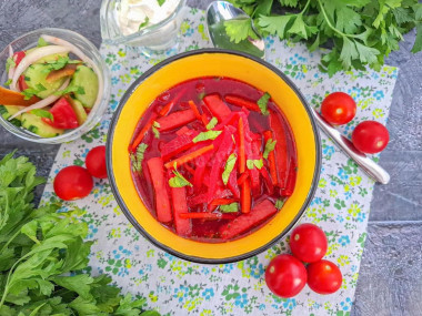 Горячий суп свекольник как в детском саду Горячий суп свекольник как в детском саду