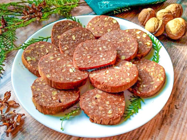 Шоколадная колбаска торт из печенья вкусно и просто Шоколадная колбаска торт из печенья вкусно и просто