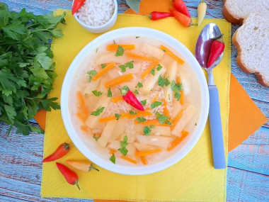 Суп на мясном бульоне с картошкой Суп на мясном бульоне с картошкой