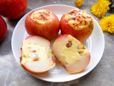 Запеченные яблоки с творогом в мультиварке Запеченные яблоки с творогом в мультиварке