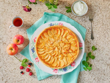 Яблочный пирог тарт Яблочный пирог тарт