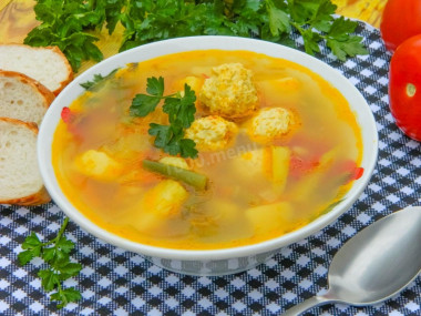 Овощной суп с фрикадельками