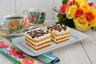 Творожный торт с желатином печеньем без выпечки Творожный торт с желатином печеньем без выпечки