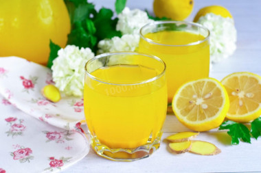 Лимон имбирь куркума мед напиток