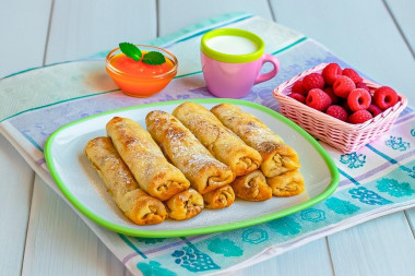 Блины в духовке с творогом Блины в духовке с творогом